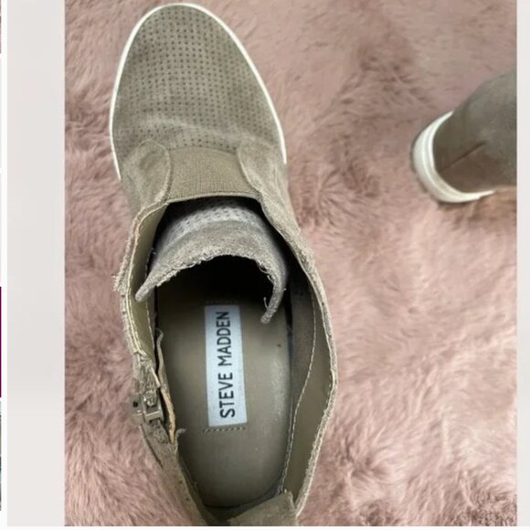 ⭐️ Zip Up Wedge Hipster Hippie Artsy Chic Glam Party Streetwear Sneaker Heels - Picture 5 of 7